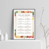 fruits and vegetables in season by month, a fruits and vegetables calendar, light background