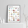 pixel art quiz poster, a quizz on TV shows, cartoons and movies, light background