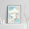 map of french wines, a France Map of Vineyards Wine Regions, light background