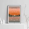 yoga poster - the 12 yoga poses poster of the sun salutation, light background