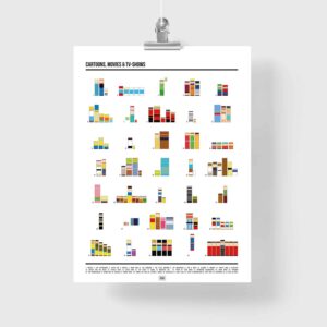 pixel art quiz poster, a quizz on TV shows, cartoons and movies