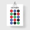 French Ski Resorts Poster, a ski slopes signs poster