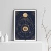 leo zodiac poster, Astrology Poster of zodiac sign poster, light background