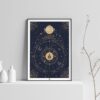 Virgo zodiac poster, Astrology Poster of zodiac sign poster, light background