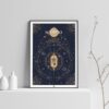 scorpio zodiac poster, Astrology Poster of zodiac sign poster, light frame