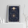 Capricorn zodiac poster, Astrology Poster of zodiac sign poster, light background