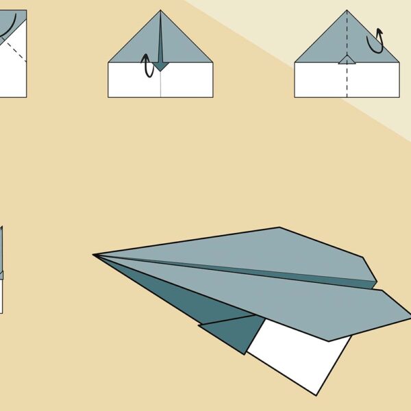Origami plane poster zoom
