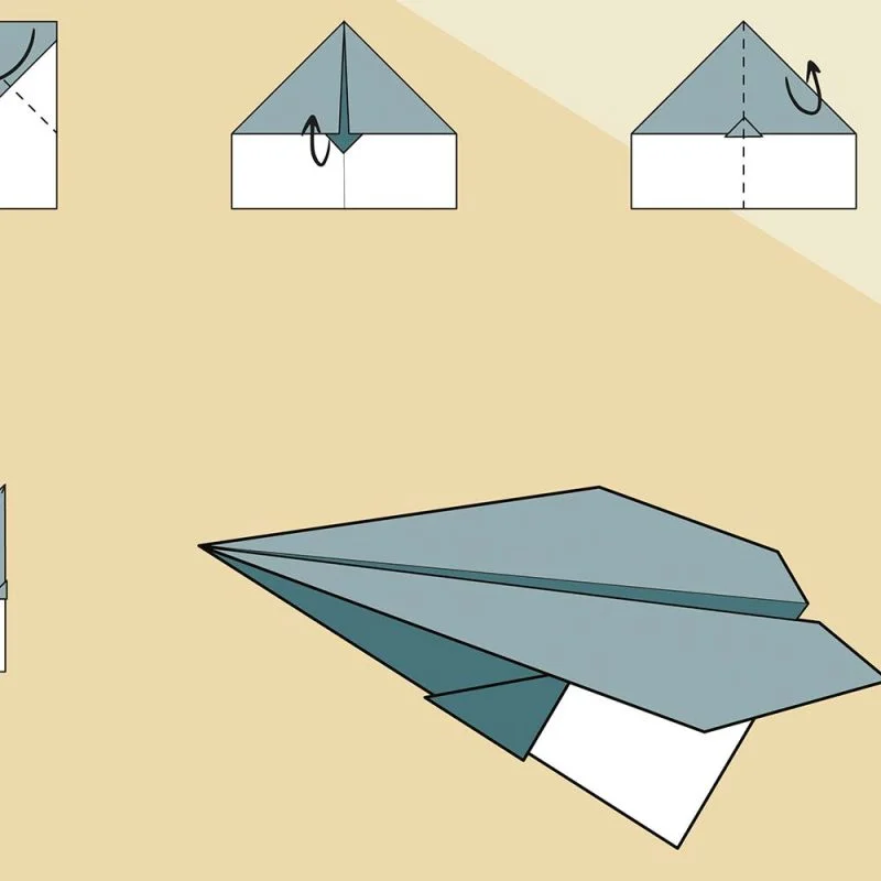 Origami plane poster zoom