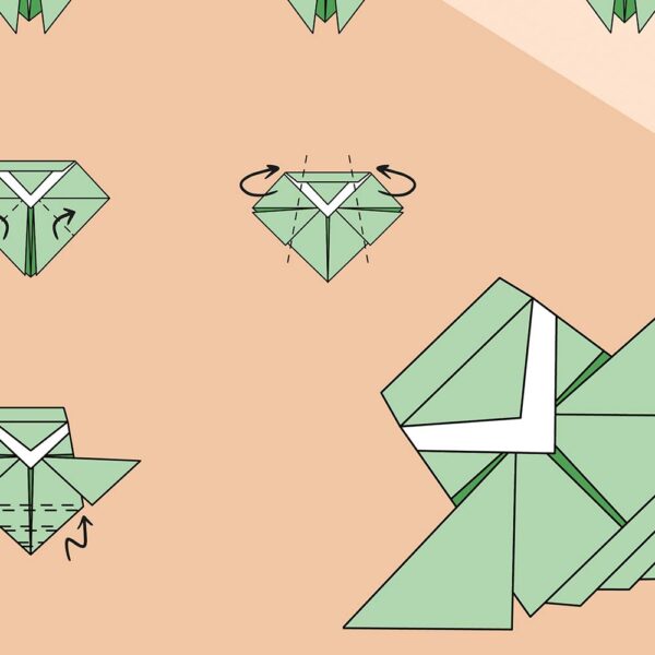 Origami cicada poster zoom