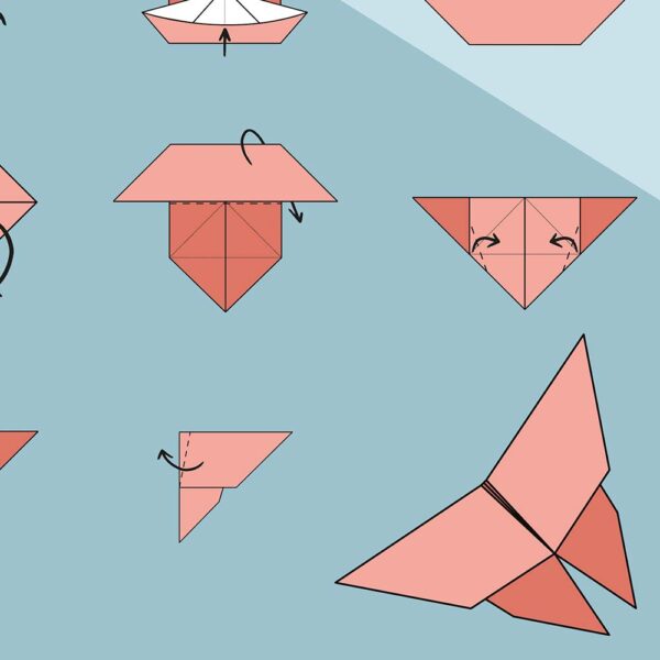 Origami butterfly poster zoom