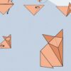 Origami fox poster zoom