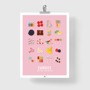 candy poster, sweets poster