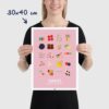 candy poster, sweets poster 30x40cm