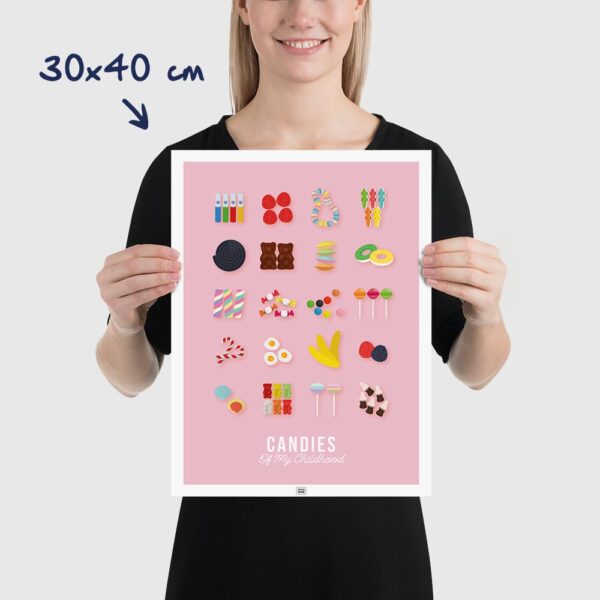 candy poster, sweets poster 30x40cm