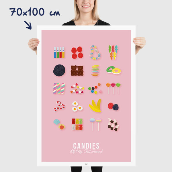 candy poster, sweets poster 70x100cm