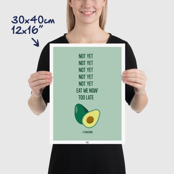 Funny Avocado Poster size 30x40cm, 12x16"
