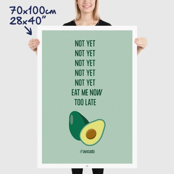 Funny Avocado Poster size 70x100cm, 28x40"
