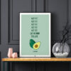 Funny Avocado Poster dark background