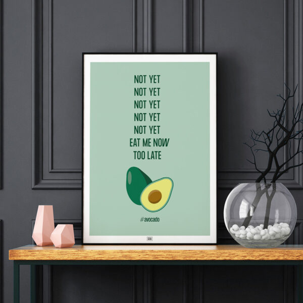 Funny Avocado Poster dark background