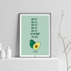 Funny Avocado Poster light background