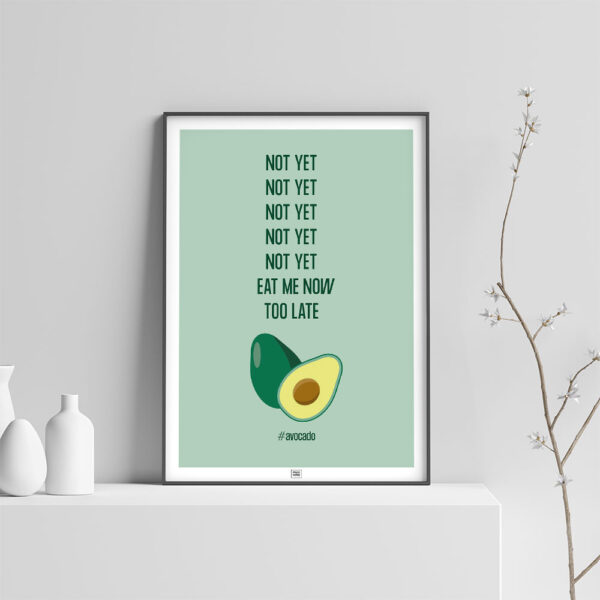 Funny Avocado Poster light background