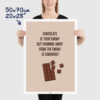 Funny Chocolate Poster size 50x70cm, 20x28"