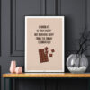 Funny Chocolate Poster dark background