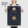 Libra zodiac poster, Astrology Poster of zodiac sign poster, size 50x70cm, 20x28"