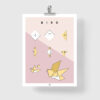 Origami bird poster