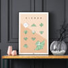 Origami cicada poster dark background