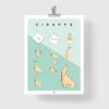 Origami giraffe poster