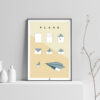 Origami plane poster light background
