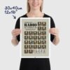 phonetic alphabet poster Morse Code Poster and nautical flags, size 30x40cm, 12x16"