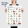 pixel art quiz poster, a quizz on TV shows, cartoons and movies, size 50x70cm, 20x28"