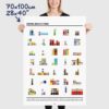 pixel art quiz poster, a quizz on TV shows, cartoons and movies, size 70x100cm, 28x40"