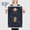 scorpio zodiac poster, Astrology Poster of zodiac sign poster size 50x70cm, 20x28"