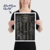 Whisky Poster - The Best Whiskies in the World wall art, size 30x40cm, 12x16"