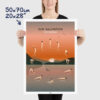 yoga poster - the 12 yoga poses poster of the sun salutation, size 50x70cm, 20x28"
