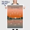 yoga poster - the 12 yoga poses poster of the sun salutation, size 70x100cm, 28x40"