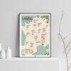 french cheese map, french cheeses poster, 50 best french cheeses