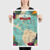 rum poster, rum map poster, best rums in the world, ron, rhum